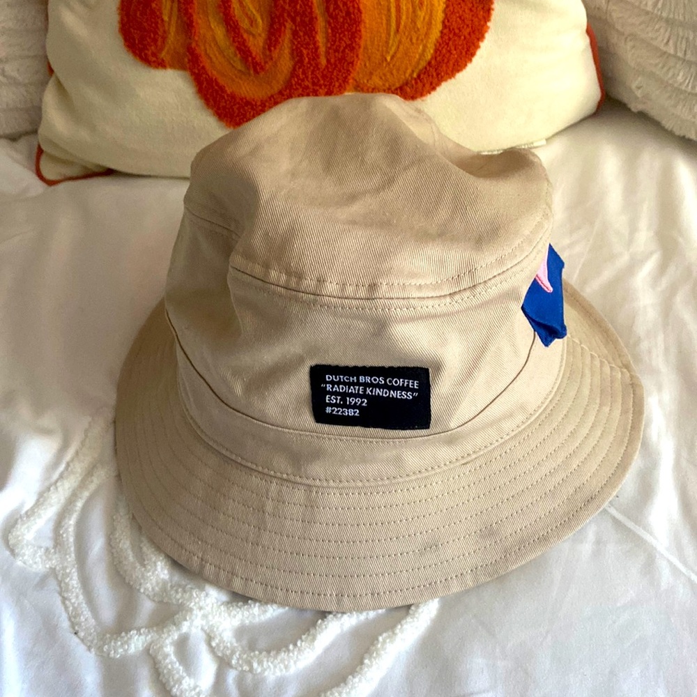 Dutch Bros bucket hat! Never used… my hairs too big🤣